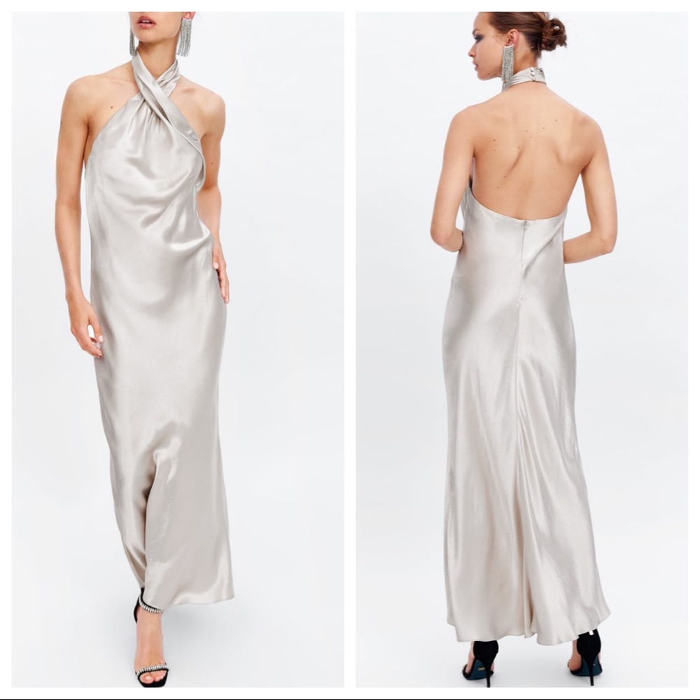 GORGEOUS ZARA NWT LIMITED EDITION Halter Dress - Picture 6 of 8